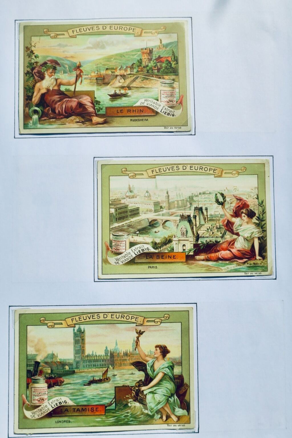 LIEBIG FLEUVES D&rsquo;EUROPE 6 Chromos