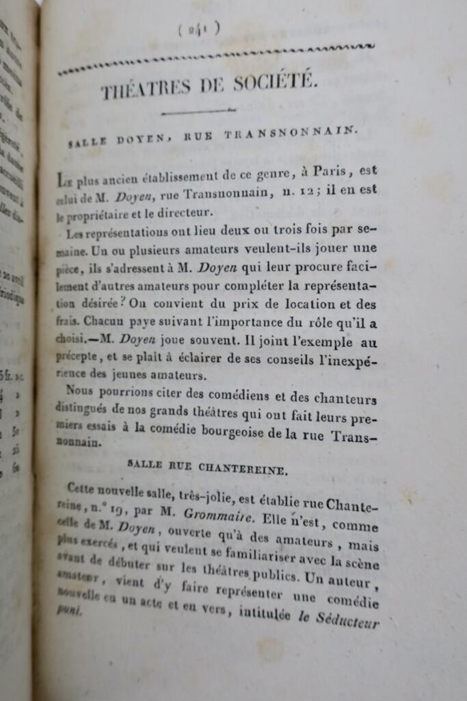 Pariser Unterhaltungsführer 1819
