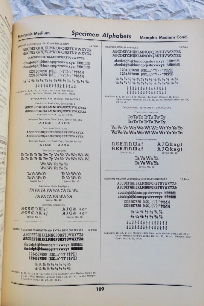 Specimens of Linotype Types
