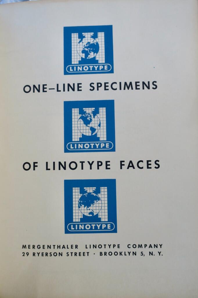 Specimens of Linotype Types