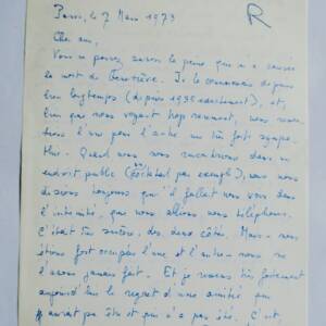 Lise jules Romain belle lettre autographe manuscrite