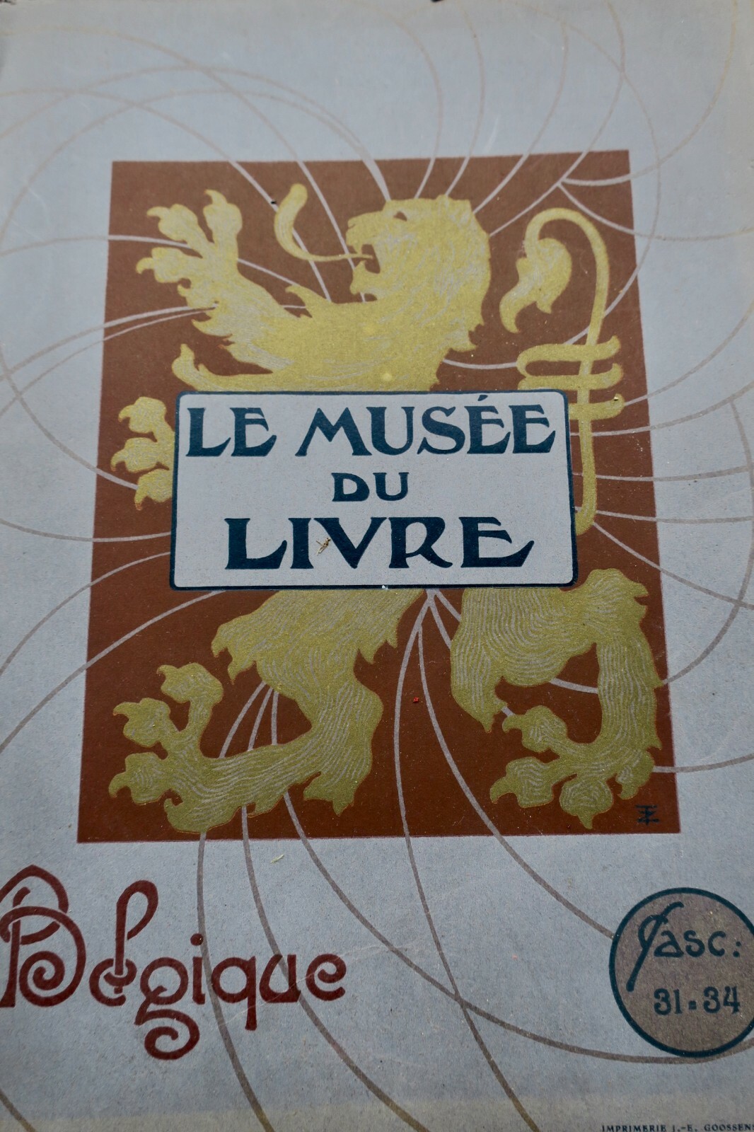 Museum of Books: Rare Lithographs<span class="lla-card-orig-wrap"><span class="lla-card-orig">❦ livre LE MUSEE DU LIVRE belgique 1915 3 lithographies originales</span></span> - La Librairie Antique