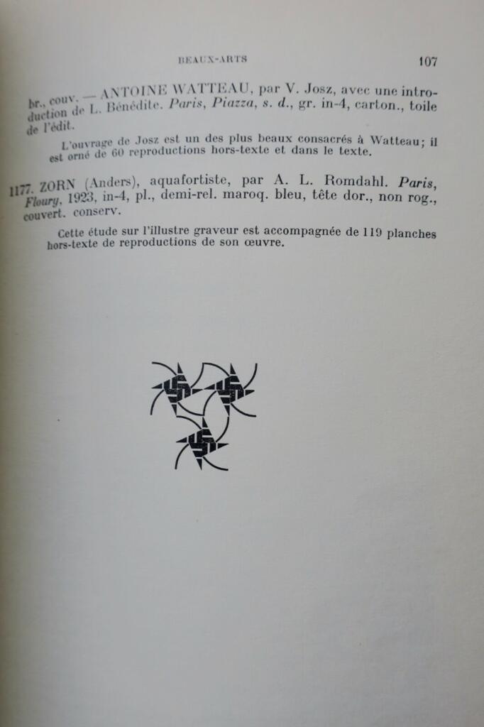 ベソンベス遺産の古書および近代書, 1936年