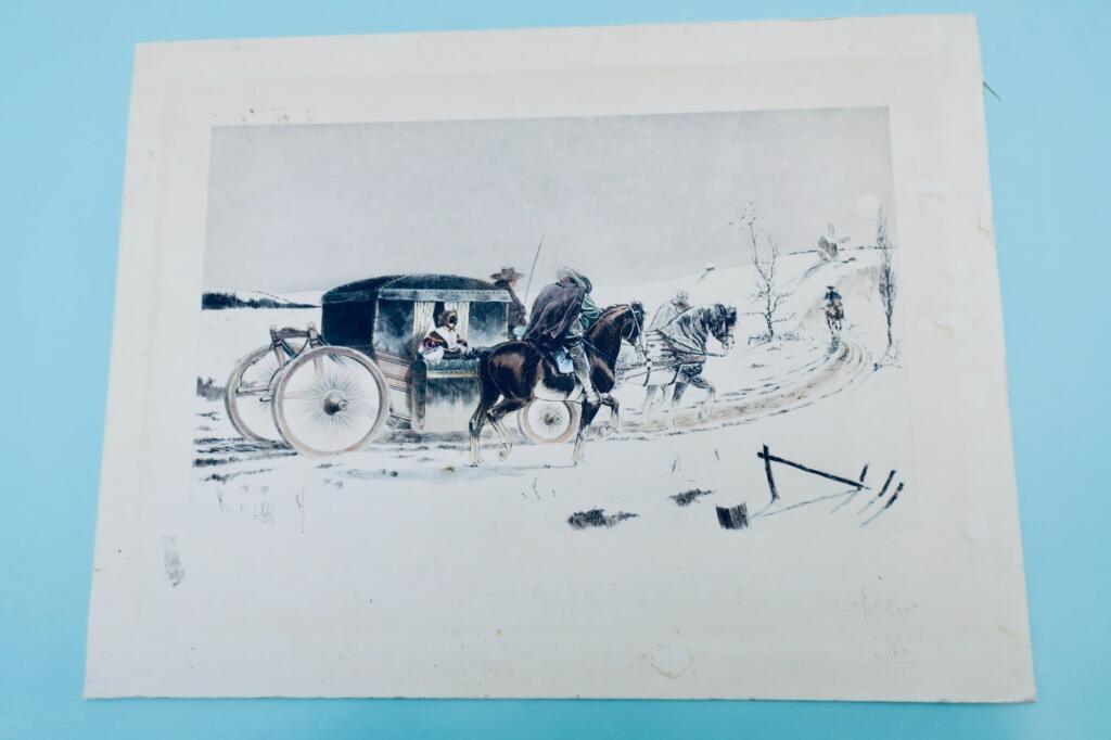 Hand-signed engraving from 1895