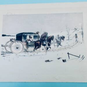 Louis Vallet 1895 gravure signée à la main