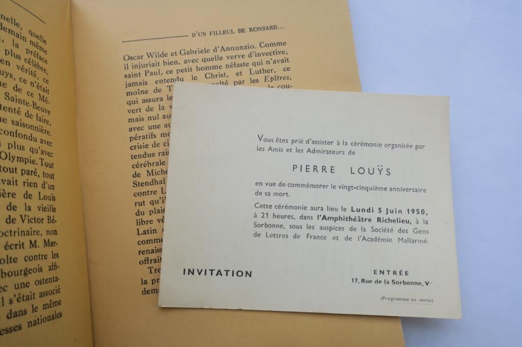 Dedication to Pierre Louÿs