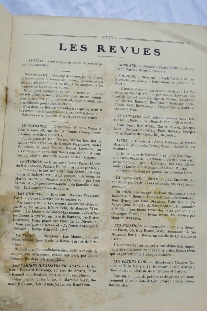 卢泰西亚：巴黎艺术文学评论1917年
