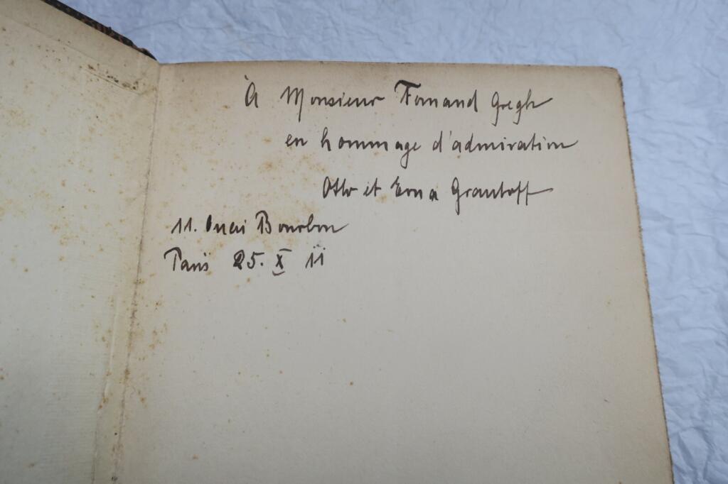 Französische Lyrik-Anthologie mit Autorwidmung
