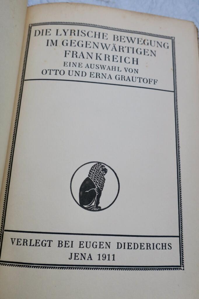 Französische Lyrik-Anthologie mit Autorwidmung