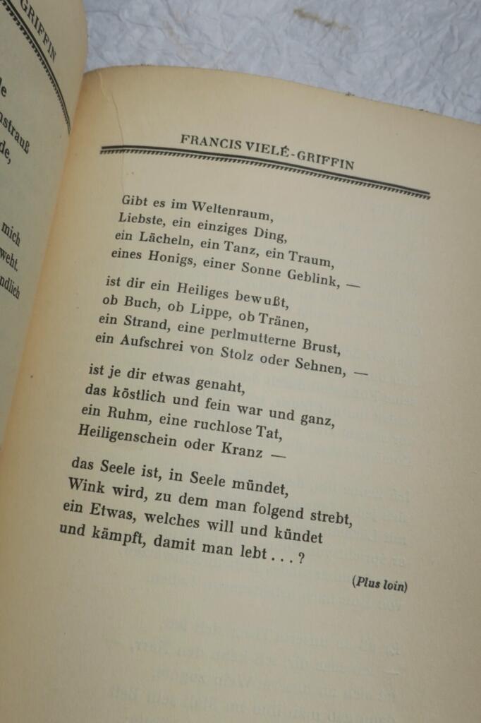 Französische Lyrik-Anthologie mit Autorwidmung