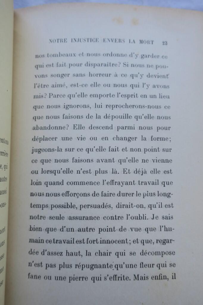 Maeterlinck's reflection on death