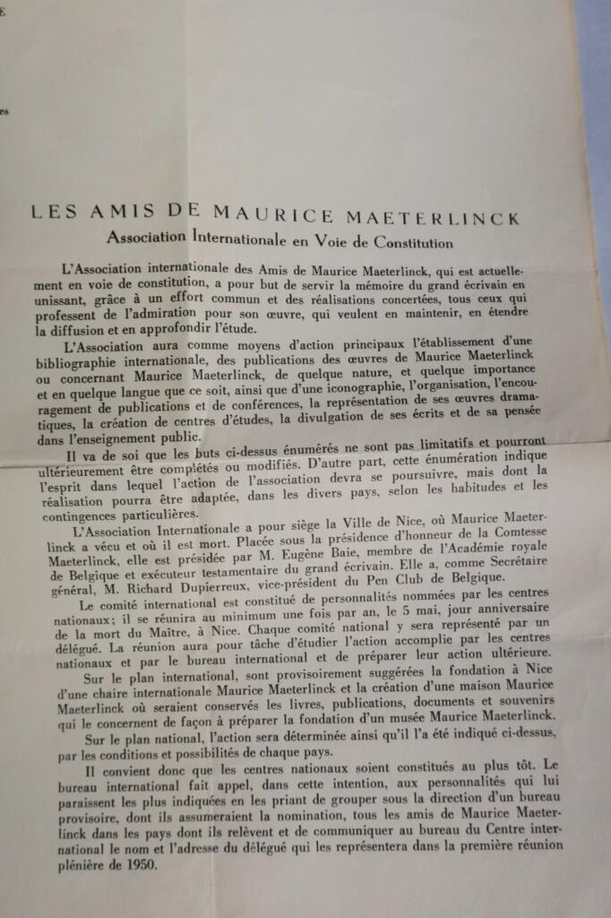 Signed autograph letter to poet Fernand Gregh