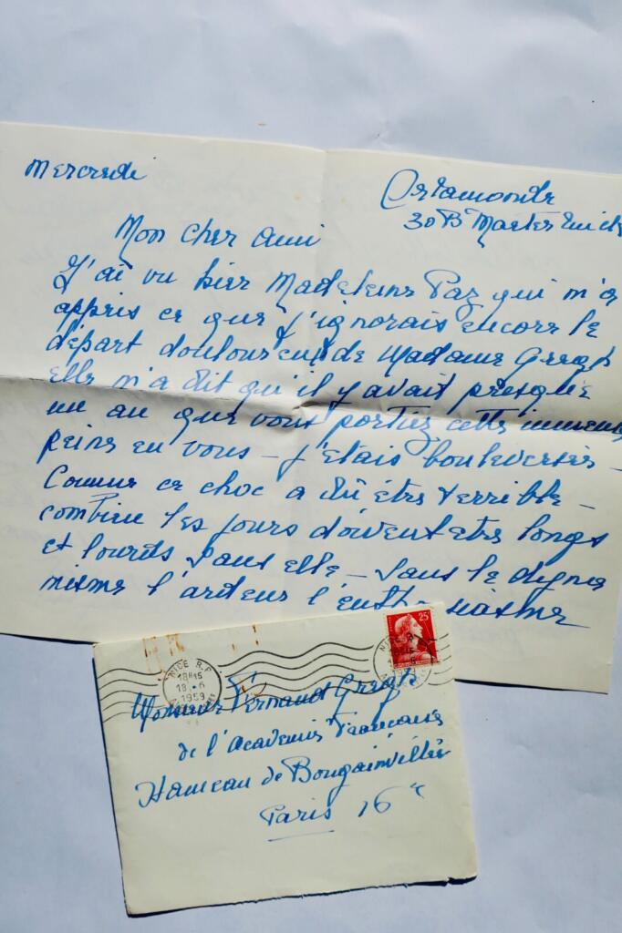 Signed autograph letter to poet Fernand Gregh