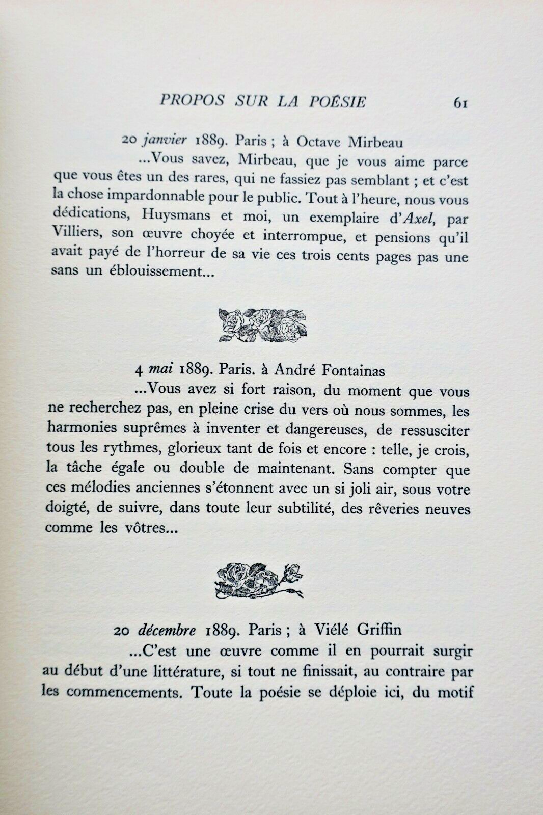 Mallarmé's Thoughts on Poetry<span class="lla-card-orig-wrap"><span class="lla-card-orig">❦ Mallarmé Propos sur la poésie 1945</span></span> - La Librairie Antique
