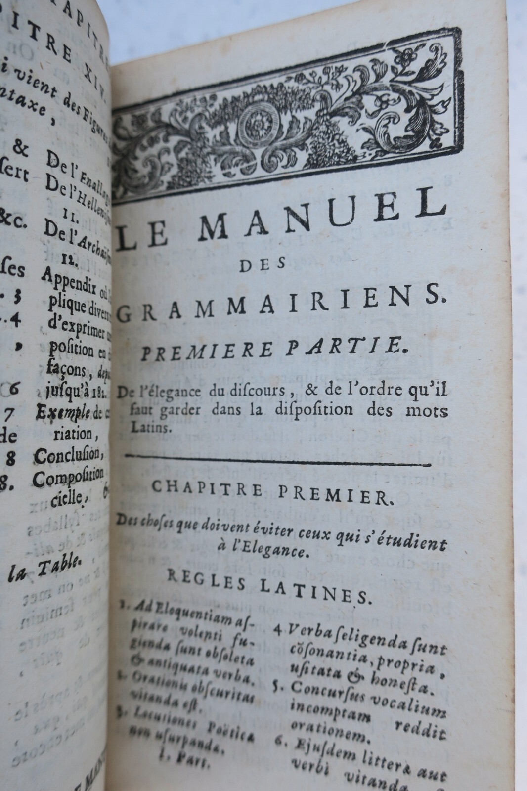 manuel des grammairiens divisé en trois parties 1717 - Image 8