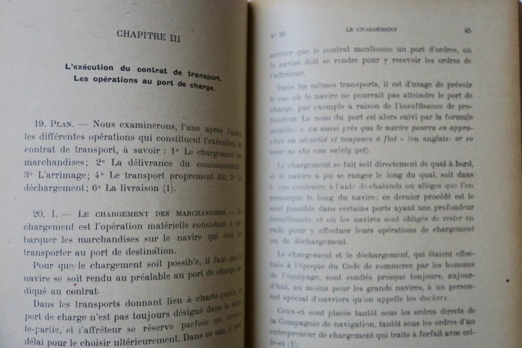 Manuel pratique du transport des marchandises par mer 1926