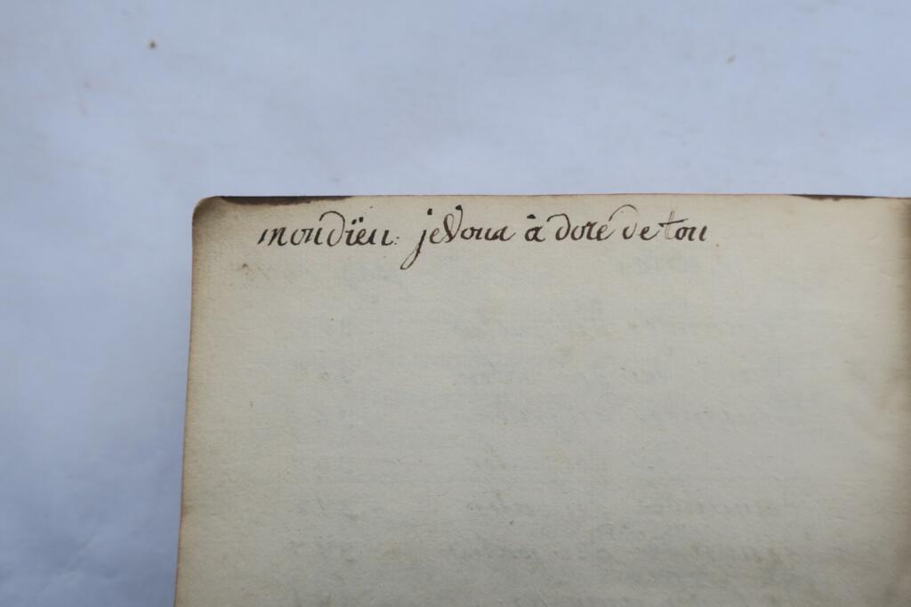 Manuscrit autographe Instructions familières sur la doctrine chrétienne