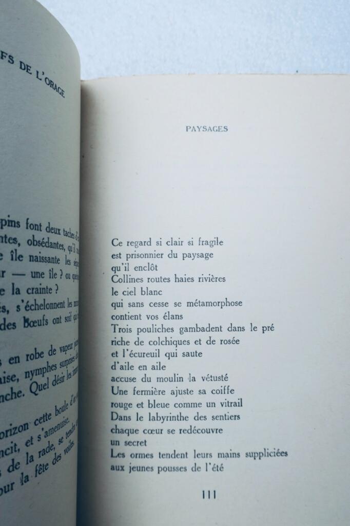 MARC Fernand Les clefs de l'orage Librairie les lettres, 1947 + inscription autographe