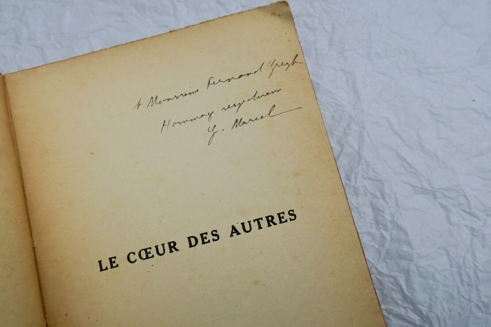 MARCEL Gabriel Broché - Le coeur des autres + dédicace – Image 7