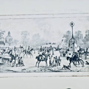 Horse Market Lithograph