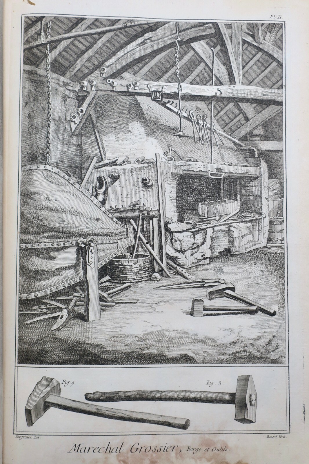 Collection maréchal-ferrant et planches grossières XVIIIème – Image 8