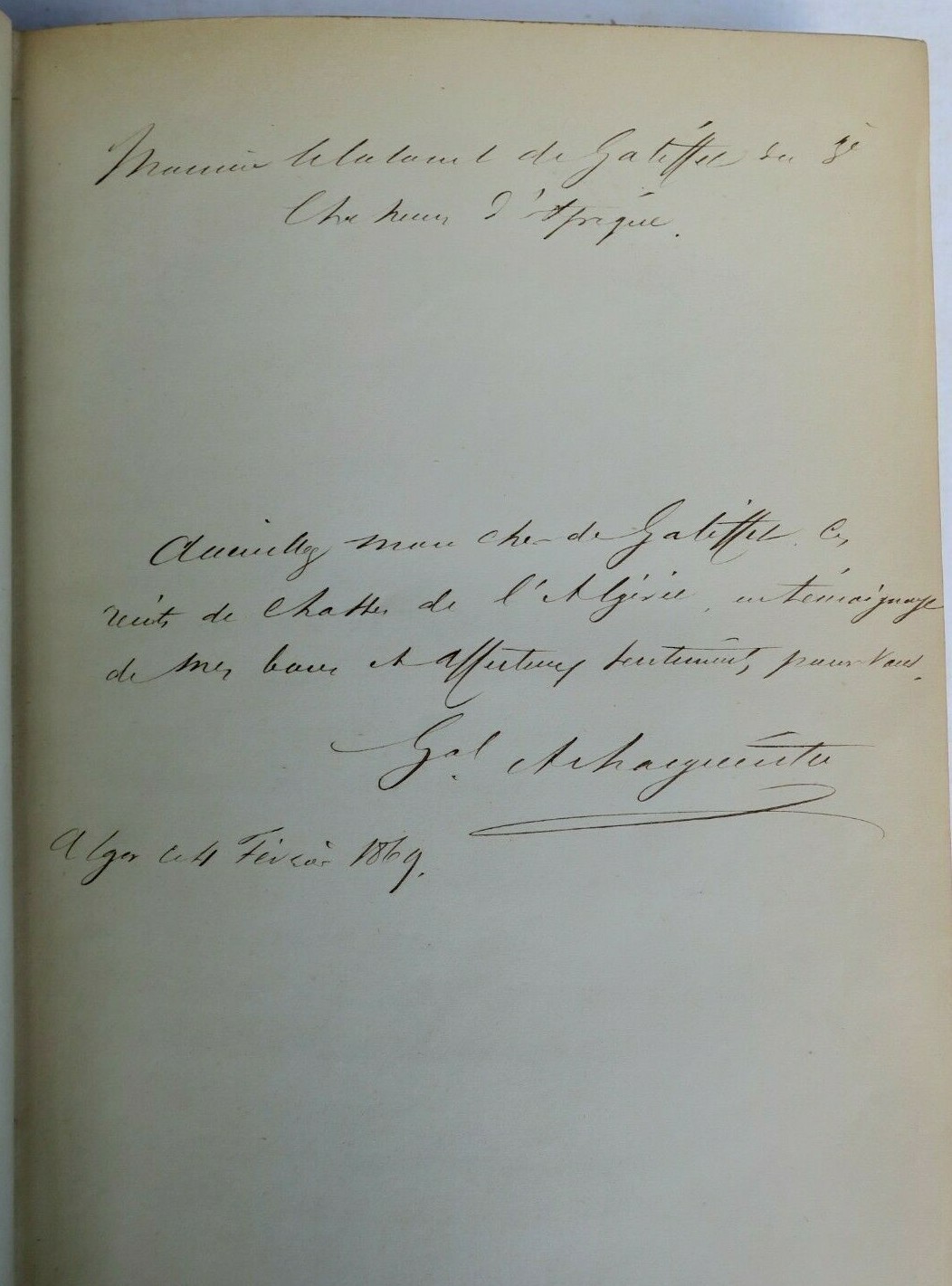 MARGUERITTE (Auguste) Chasses de l'Algérie. Alger, 1869 + envoi – Image 6