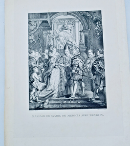 ルーベンス作「マリー・ド・メディシスのアンリ4世との結婚」1622-1625年、油彩・カンヴァス、26×36.5cm