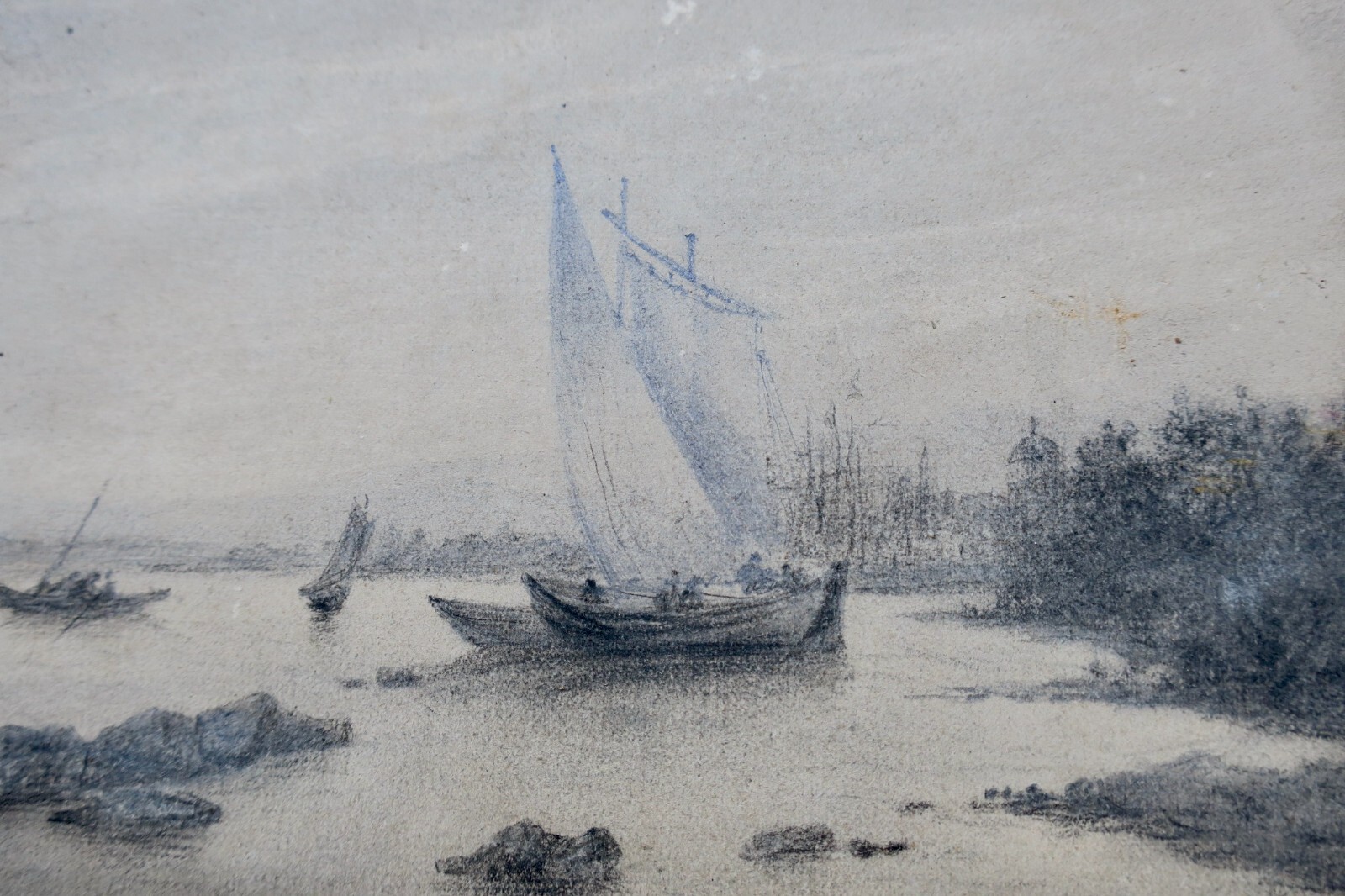 Marinemalerei auf Karton - Image 3
