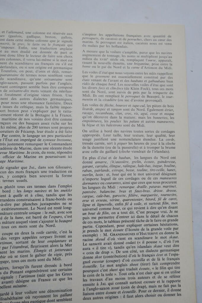 MARINE termes de construction et de manoeuvre des navires