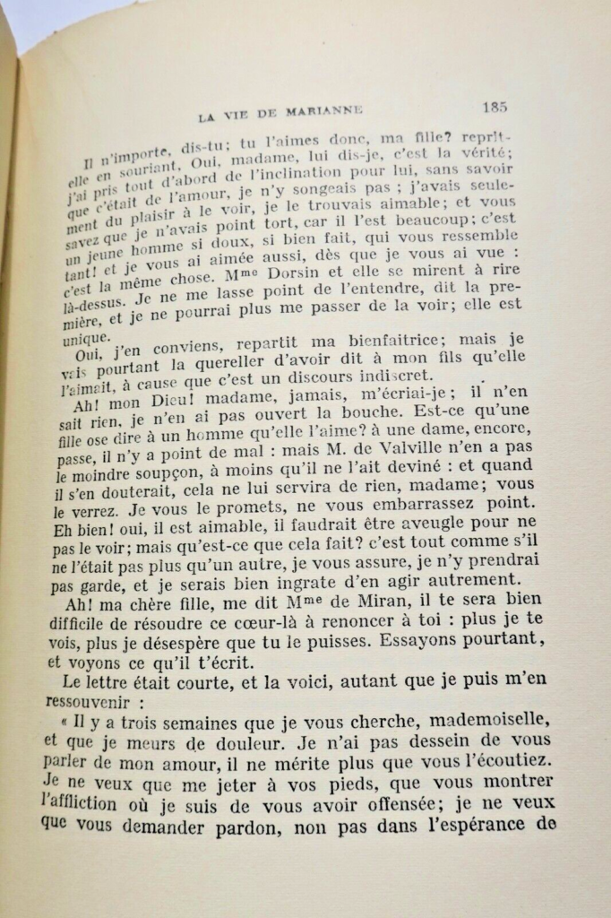 MARIVAUX LA VIE DE MARIANNE, avec la suite de Marianne