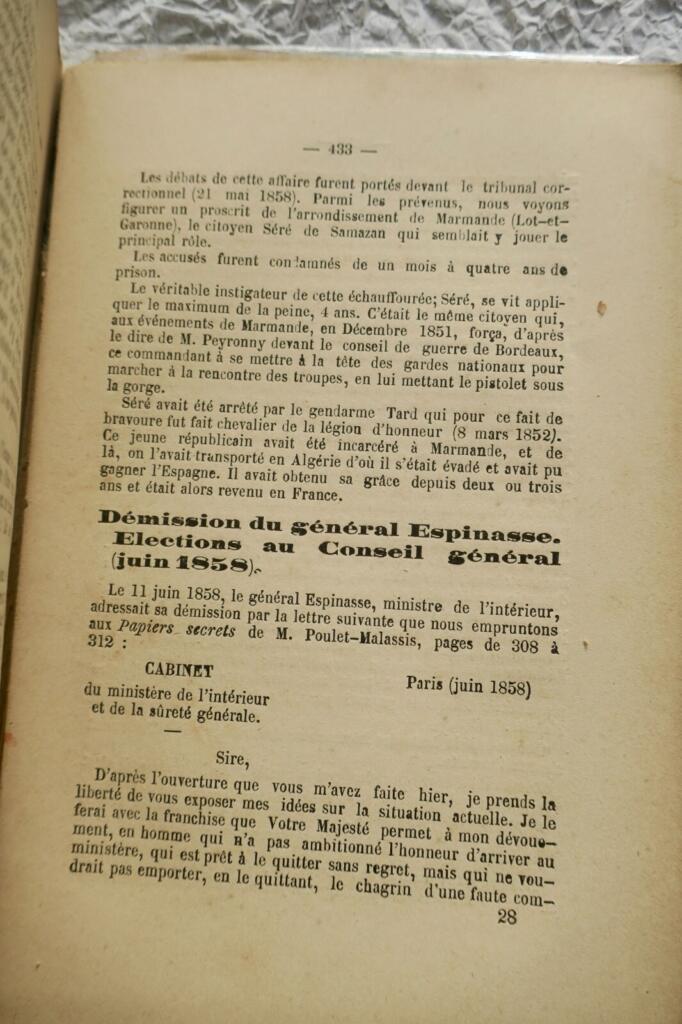 Marmande PROSCRIPTIONS DE MARMANDE (LOT ET GARONNE) 2 DECEMBRE 1851