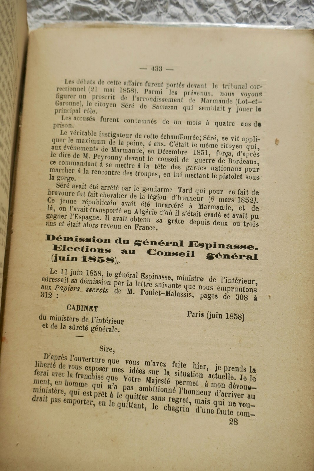 Marmande PROSCRIPTIONS DE MARMANDE (LOT ET GARONNE) 2 DECEMBRE 1851 - La Librairie Antique