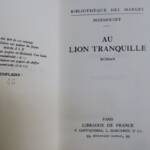 MARMOUSET. Au Lion Tranquille. 1922