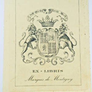 Marquis de Montigny EX_LIBRIS 19 x 15 cm.