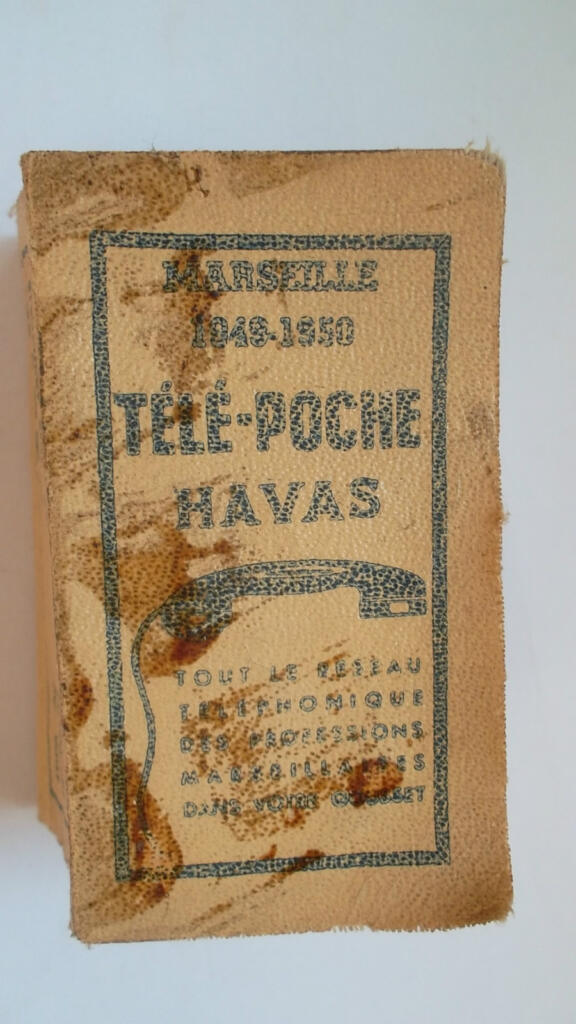 Marseille 1949-1950 tele poche HAVAS 42 x 72 mm minuscule