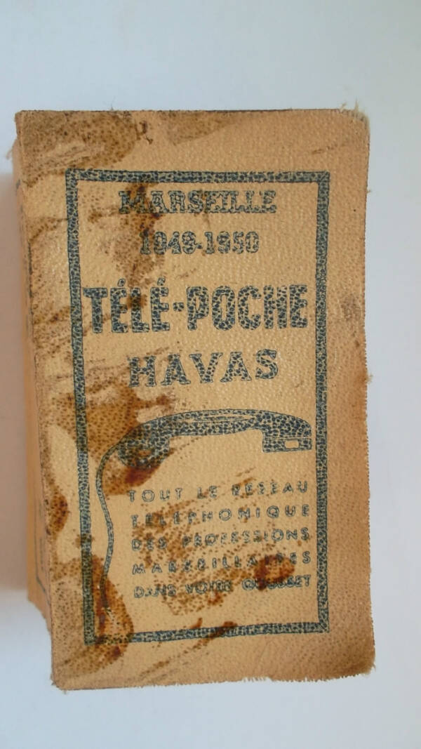 Marseille 1949-1950 tele poche HAVAS 42 x 72 mm minuscule