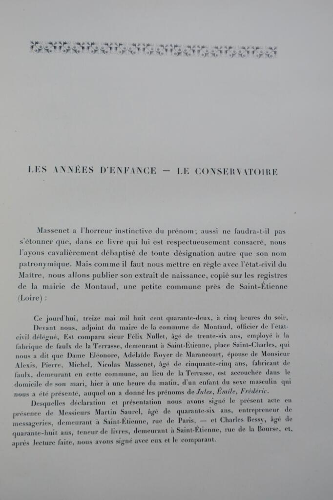 Massenet. L&rsquo; Homme . Le Musicien. Illustrations et Documents Carteret 1908
