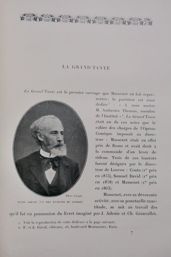 Massenet. L&rsquo; Homme . Le Musicien. Illustrations et Documents Carteret 1908