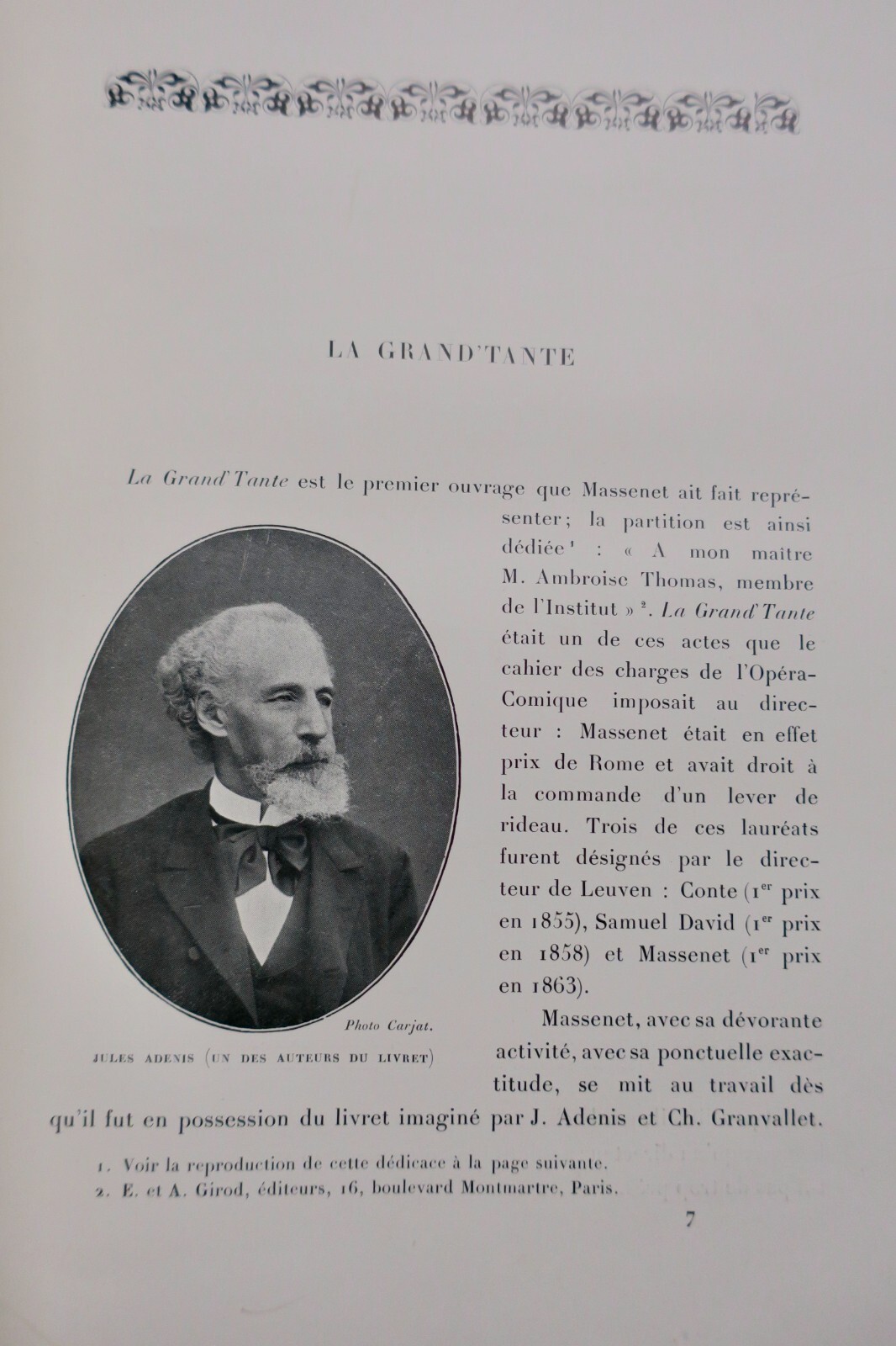 Massenet. L' Homme . Le Musicien. Illustrations et Documents Carteret 1908 – Image 16