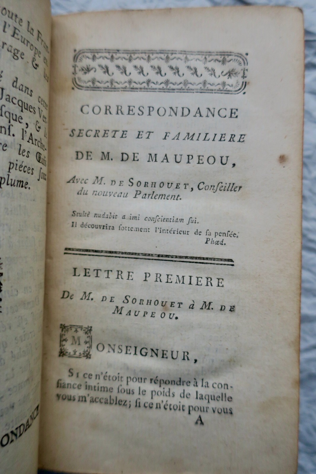 Maupeou Sorhouet Maupeouana, ou Correspondance secrette 1783 – Image 6