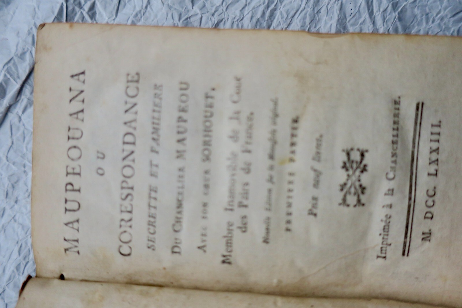 Maupeou Sorhouet Maupeouana, ou Correspondance secrette 1783 – Image 7