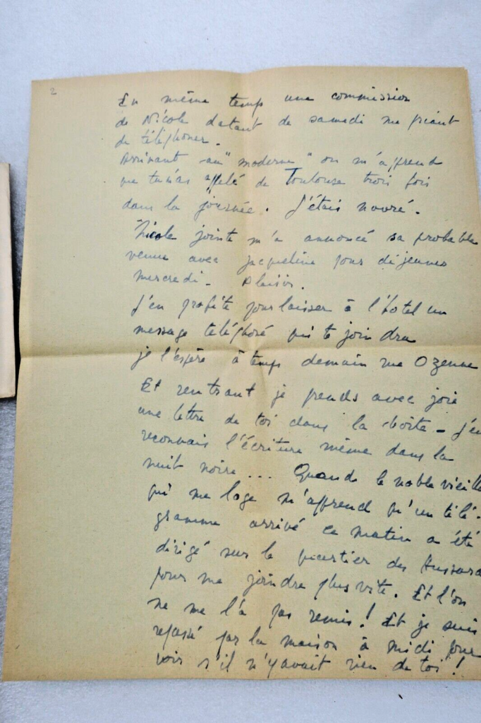 Eigenhändig signierter Brief von Maurice Druon