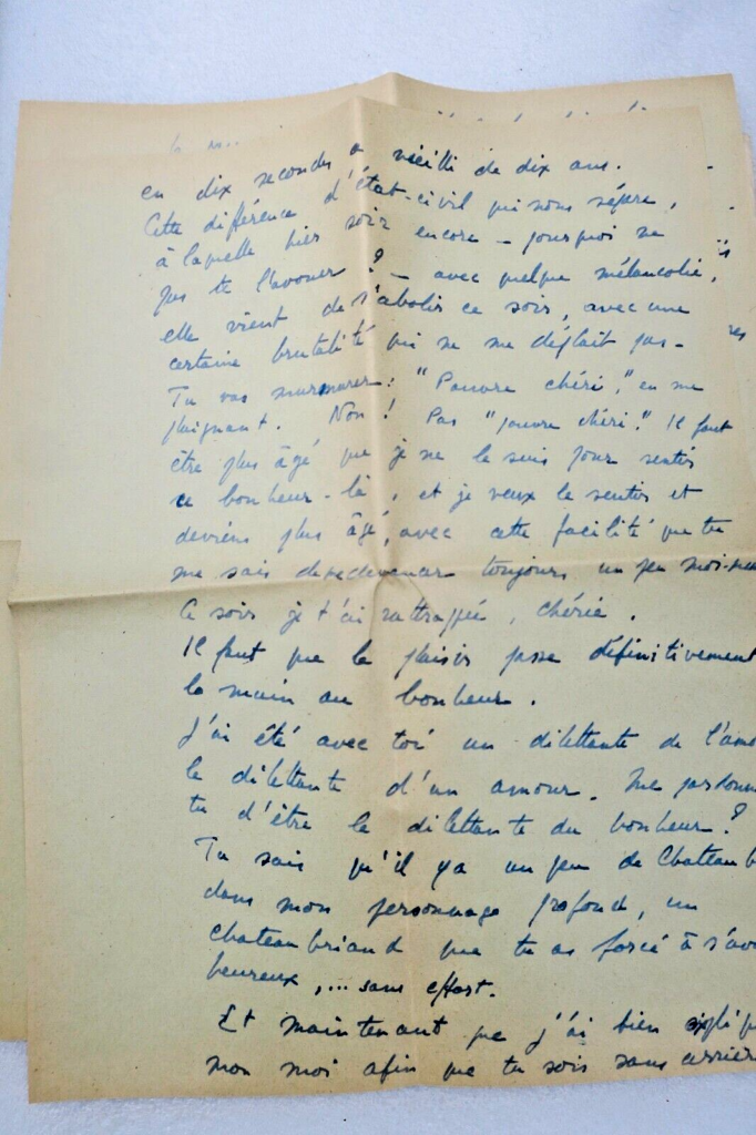 Eigenhändig signierter Brief von Maurice Druon