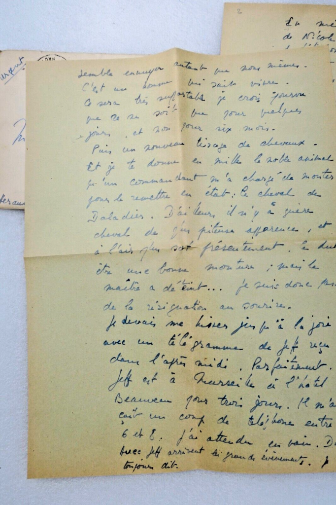Eigenhändig signierter Brief von Maurice Druon