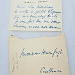 Maurice DRUON carte autographes signée de casablanca