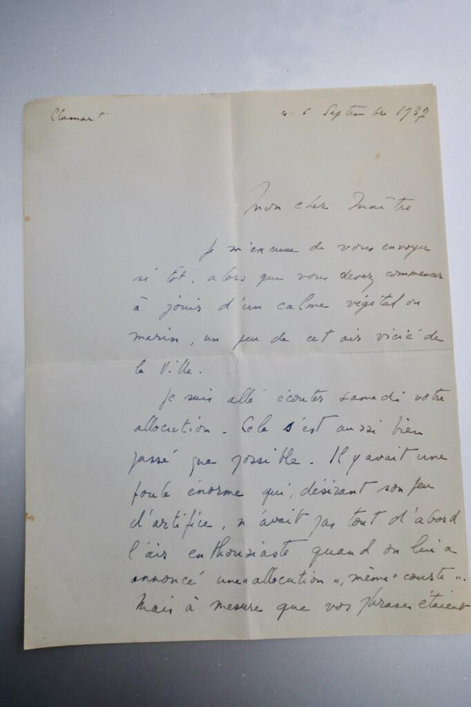 Autographe Briefe an Dichter Fernand Gregh