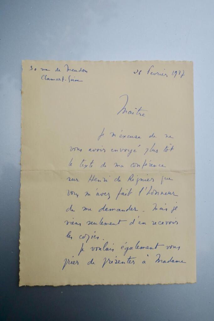 Autographe Briefe an Dichter Fernand Gregh