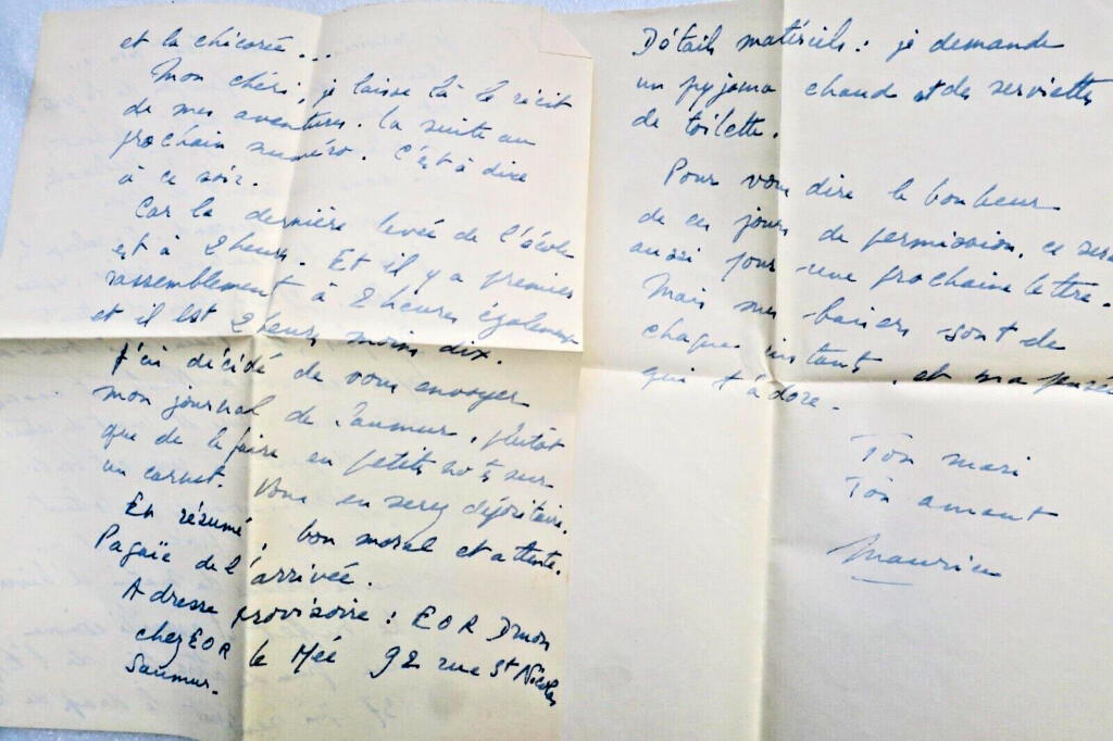 Signed autograph letter from Maurice DRUON