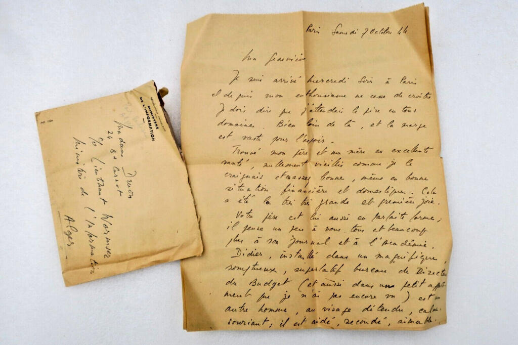 Autographed letter from Maurice Druon
