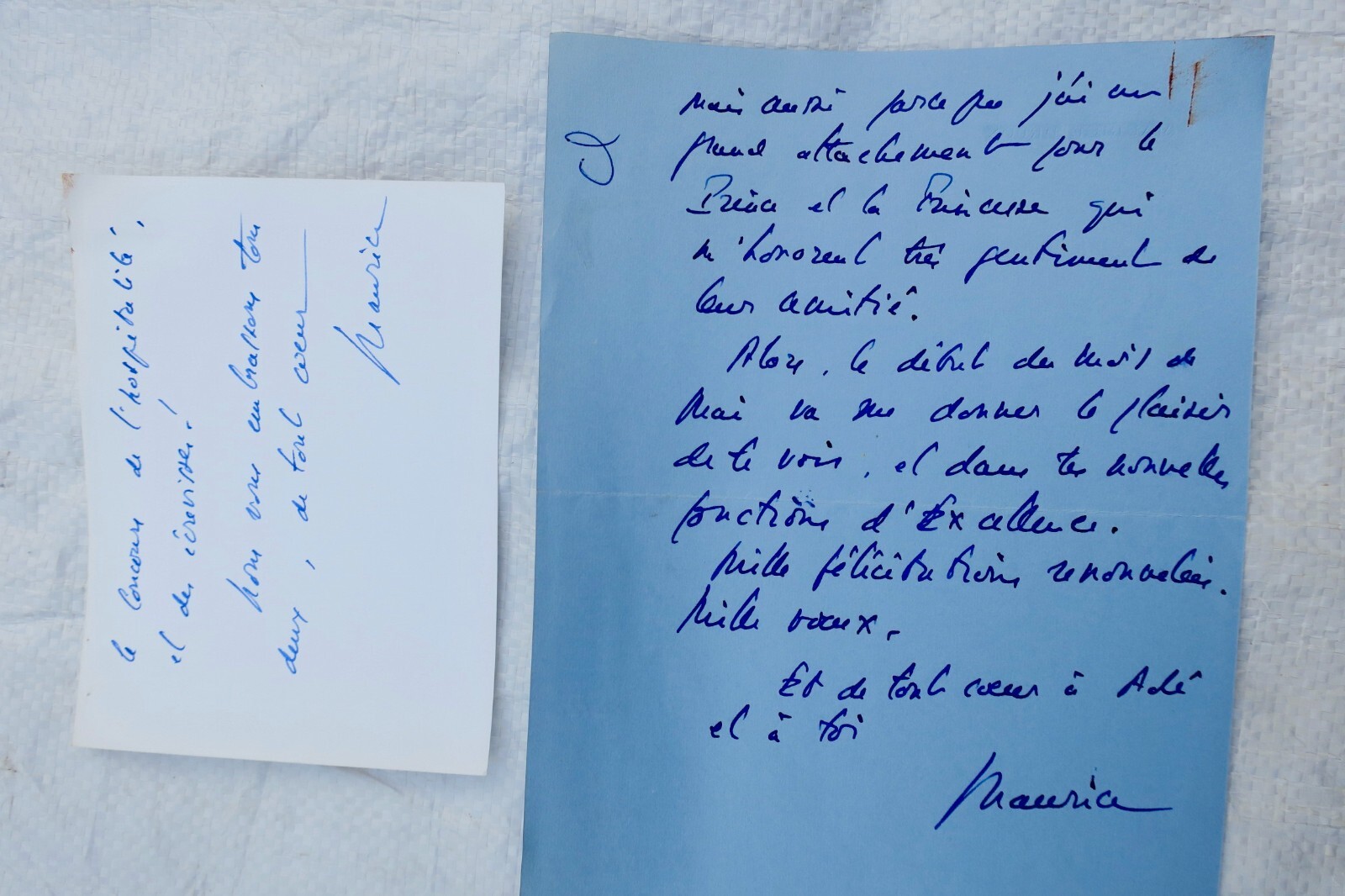 Autographed manuscript letter signed by Maurice Druon<span class="lla-card-orig-wrap"><span class="lla-card-orig">❦ Maurice Druon lettre manuscrite autographe signée</span></span> - La Librairie Antique